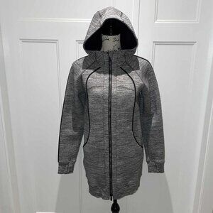 Lululemon Long For It Jacket Heathered Space Dyed Black Slub VEUC! Size 6